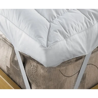 Image of EXTRA DEEP 4&quot; (10 cm) LUXURY Duck Feather and 15% Down Mattress Topper By Viceroybedding (Super King)