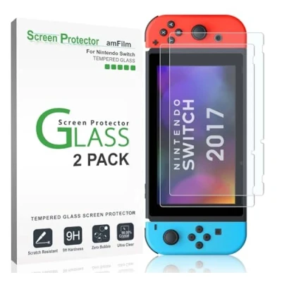 Image of amFilm Tempered Glass Screen Protector for Nintendo Switch 6.2&quot; 2017 (2 Pack)