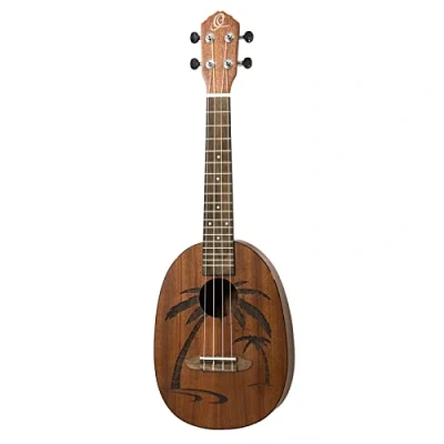 Image of Ortega Guitars Concert Ukulele Acoustic Bonfire Series Pineapple Body Sapele, Natural (RUPA5MM)