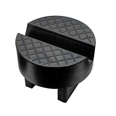 Image of Universal Jack Stand Pad for Axle 2 3 Ton Rubber Block Slotted Car Lift Frame Rail Pinch Welds Protector, Floor and Stands