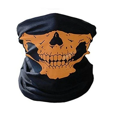Image of Juliyeh Biker Skeleton Skull Face Mask BMX Airsoft Ski Snood Neck Warmer (White), One Size