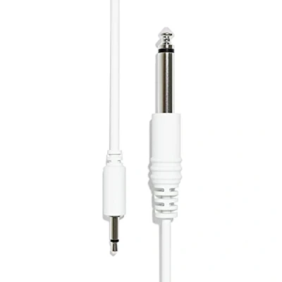 Image of ExcelValley 1 Pack Mono Patch Cables TS 3.5mm to 6.35mm Eurorack Synth [White 200cm 79&quot;]