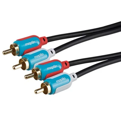 Image of Maplin Twin RCA Phono to Cable, 3m