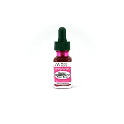 Image of Dr. Ph. Martin&#039;s Radiant Concentrated Water Color, 0.5 oz, Moss Rose (7A)