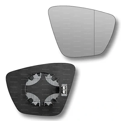Image of Less4spares Replacement Wing Mirror Glass Right Compatible with Skoda Kodiaq 2017 2022 CLIP ON Driver Off side Heated Blind Spot