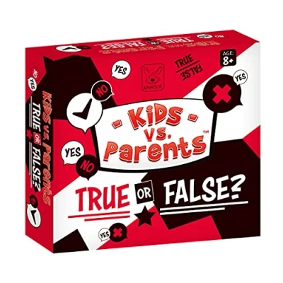 Image of Board Game Trivia Games for Kids and Family Quiz Party vs Parents True or False Age 8+