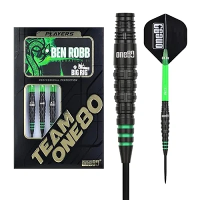 Image of ONE80 Ben Robb V2 90% Steel Tip Darts 21 g