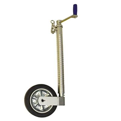 Image of leisure MART Heavy duty telescopic trailer ribbed/serrated Jockey wheel 48mm with 230mm Pt no. LMX2661