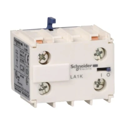 Image of Schneider Electric TeSys K Auxiliary Contact Block, 2 Pole, NC, 10A, Instant Contacts Operation, Front Mounting, LA1KN02