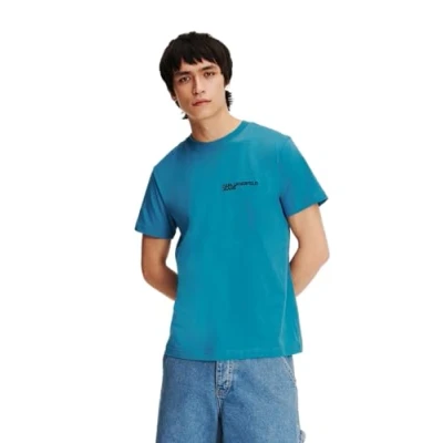 Image of KARL LAGERFELD JEANS Slim FIT Short Sleeve TEE, Blue, L