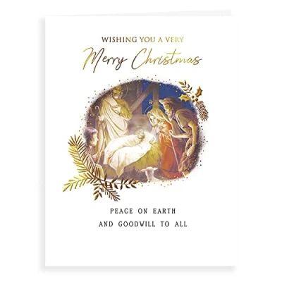 Image of Avant Garde Studios Photo Christmas Card Open Religious 8 x 6 inches