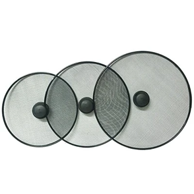 Image of DPNY Pack Of 3 Kitchen Frying Pan Splatter Screen Cover Guard Protective Lid Mesh Fat