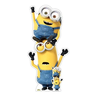 Image of Star Cutouts SC4122 Kevin and Bob Minions Cardboard Cutout Toys, Minion Party, Room &amp; Birthday Decorations