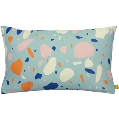 Image of furn. Terra Polyester Filled Cushion, Aqua, 30 x 50cm