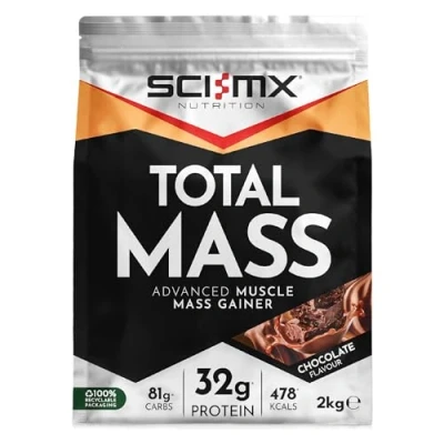 Image of SCI MX Total Mass Advanced Muscle Gainer Protein Powder Growth &amp; Weight Gain Chocolate 32g + 478 Calories per Serving 2kg