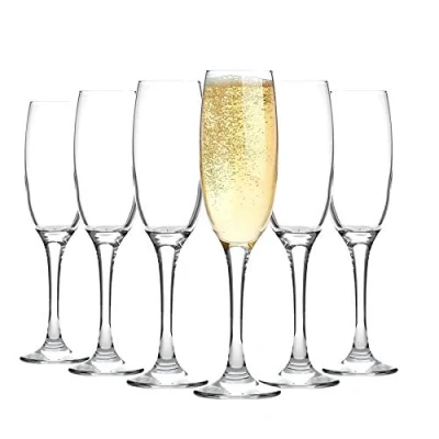 Image of Argon Tableware 24x 220ml Champagne Flutes Prosecco Glasses Home Restaurant Party Glass Set Dishwasher Safe