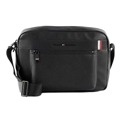 Image of Tommy Hilfiger Central Messenger Unisex Across body bag, Size: One Size, Black