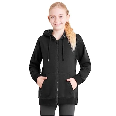 Image of CityComfort Hoodies For Boys Plain Zip Up Hoodie (4 5 Years, Black)