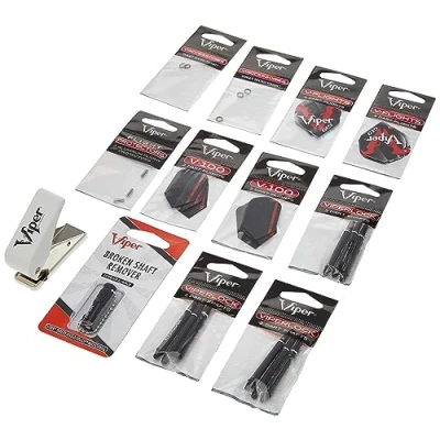 Image of Viper Dart Accessory: Flight Hole Punch Tool with Assorted Poly Pro Flights (Steel and Soft Tip Darts)