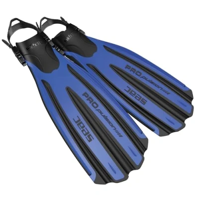 Image of SEAC Propulsion, Diving Fins with Adjustable Strap, Made in Italy, black,4/6UK