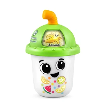 Image of LeapFrog Fruit Colours Learning Smoothie, Interactive Baby Toy with Lights, Music, &amp; Fruit, Gift Teether for ages 6, 9, 12+ months, English Version, White
