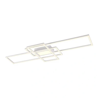 Image of Irvine Modern 60W LED Semi Flush Light White Matt 3000 6500K Remote control UK Stock