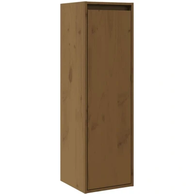 Image of vidaXL Wall Cabinet Honey Brown 30x30x100 cm Solid Pinewood