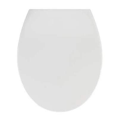 Image of WENKO 21903100 Premium toilet seat Samos White Easy Close soft closing mechanism, Duroplast, 37.5 x 44.5 cm,