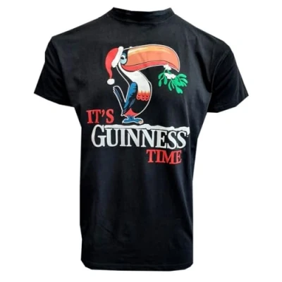 Image of Guinness Christmas Toucan T Shirt Black