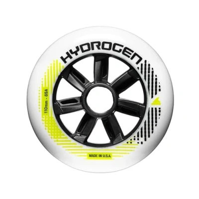 Image of Rollerblade HYDROGEN 110/85A (6PCS), Inline Skate Wheels, White, 110mm/85A, Unisex Adults