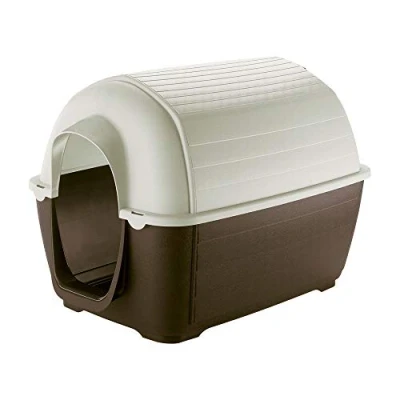 Image of Ferplast Outdoor Heavy Duty Plastc Dog Kennel House KENNY 3 Impact and UV resistant Material, Liquid drain system, Ventilation grill, 60 x 89 h cm