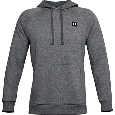 Image of Under Armour men Rival Fleece Hoodie, Men’s running hoodie with loose fit, comfortable and warm hooded jumper for