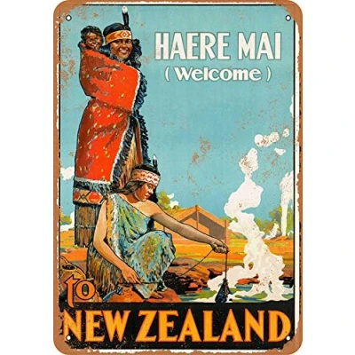 Image of Inga New Zealand 2 Metal Sign Retro Wall Decor Tin Signs Bar Cafehome Decoration Vintage 8X12 inches