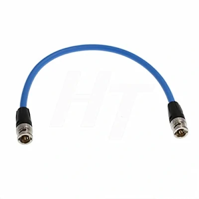 Image of Hangton 12G 4K Raw SDI Coaxial Video Cable BNC to Canare LV 61S 75 ohm for Camera Monitor Flexible Shielded 30cm Blue
