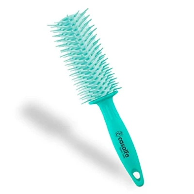 Image of PRO Curly Brush No Pull for Curly/Rebel Hair with Flexible and Nano Textured Picks Prevents Breakage Tiffanys Color Casalfe