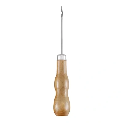 Image of Useful Wood Handle Tailors Tool 3 Leather Punching Hole Maker Practical Small Household Gadget