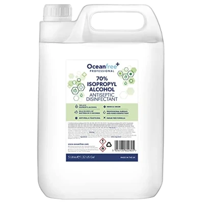Image of IPA Disinfectant Rubbing Isopropyl Alcohol 5L Litre Kills 99% Bacteria, Germs Sanitiser Sanitizer (Single)