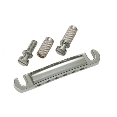 Image of Gotoh Stop Tailpiece Chrome Metric thread studs and inserts