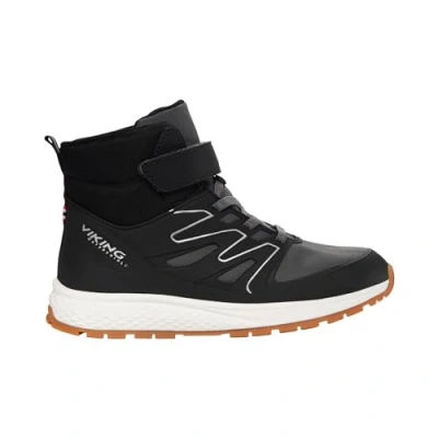 Image of Viking Equip Defence WARM WP Unisex Laceup ankle boots for kids, Size: 5, Black/charcoal Textile/synthetics