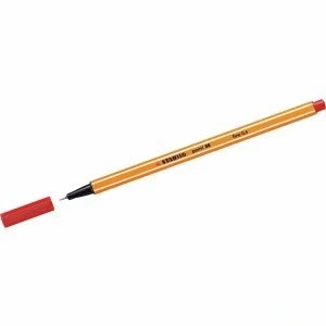 Image of Stabilo Point 88 Fineliner Pen Red 0.4 mm Fine Pens (Red, Orange, Red)