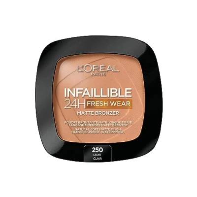 Image of L&#039;Oréal Paris Soft Matte Bronzer, Longwear, Finish, Waterproof and Transfer proof, Infallible 24H, 250 Light