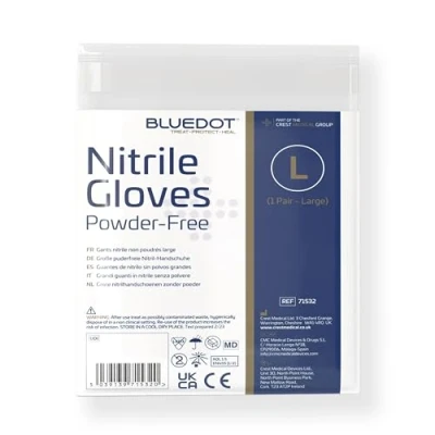 Image of Blue Dot 2184 Non Sterile Nitrile Powder Free Gloves, Large
