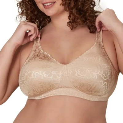 Image of Playtex Women&#039;s 18 Hour Ultimate Lift and Support Wire Free Bra US4745, Available in 2 Pack, Nude, 34DD