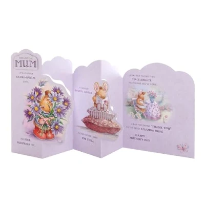 Image of Hallmark Mothers Day Card for Mum Cute Purple Country Companions Design