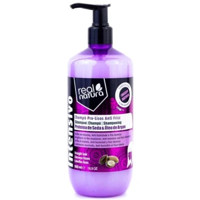 Image of REAL NATURA Pro Lisos Anti Frizz Argan Shampoo 500ml Unisex Salt Free, Smooth and Free Hair