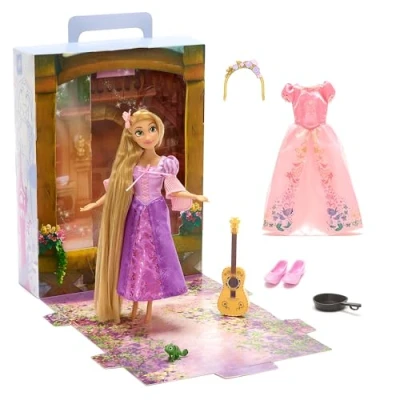 Image of Disney Store Official Rapunzel Story Doll, Tangled, 28cm/11, With Pascal Toy, 2 Outfits, Accessories, Colouring &amp; Activity Pack, Ages 3+