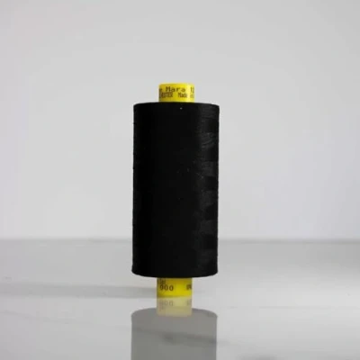 Image of Gutermann Mara 120 All Purpose Polyester Sewing Thread 1000m Spool, UV Resistant, Silky Shine, Tear &amp; Abrasion Resistant Perfect for Machines or Hand Sewing/Colour 000