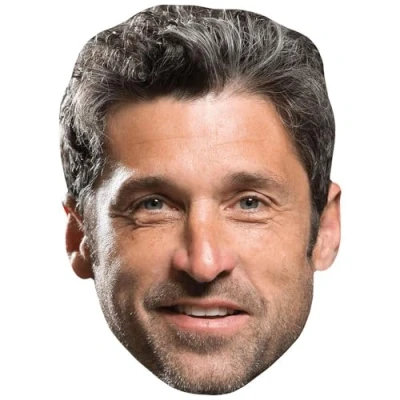 Image of Patrick Dempsey (Smirk) Celebrity Mask, Flat Card Face, Fancy Dress Mask