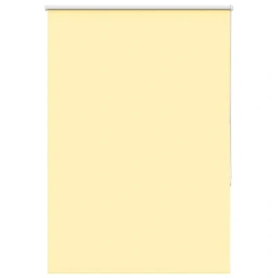 Image of vidaxl roller blind yellow blackout shade, 100x175cm, polyester fabric, versatile window cover for home, office, or cafe decor, easy installation, modern style