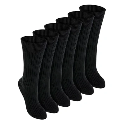 Image of 6 Pack Kids 100% Cotton Socks Sock Snob Ideal School for Boys &amp; Girls (3 7 Years, Black)